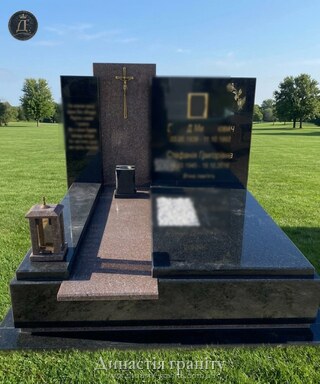 Подвійний гранітний пам’ятник «Глибока шана»