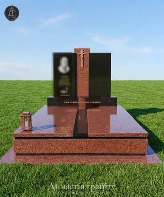 Подвійний гранітний пам’ятник «Свята пам’ять»