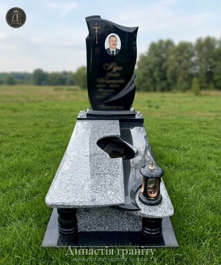 Одинарний гранітний пам’ятник «Світла надія»