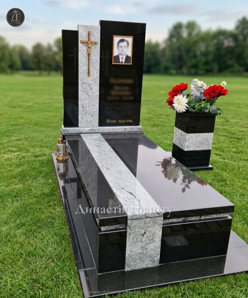 Одинарний гранітний пам’ятник «Елегант Покостівка»