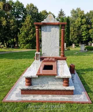 Елітний меморіал «Колонада Вічності» з граніту Viscount White та Лізник