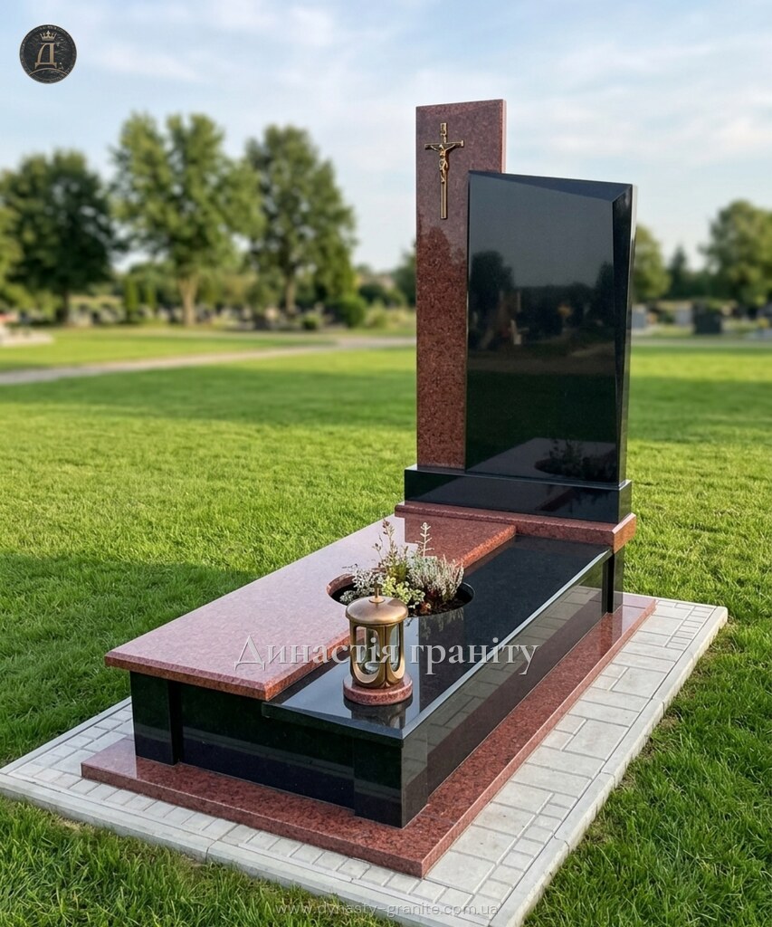 Одинарний гранітний пам’ятник «Геометрія Пам’яті»