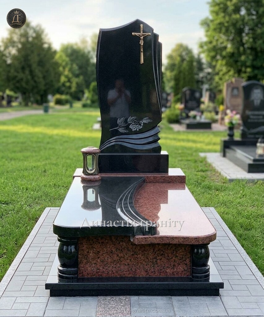 Одинарний гранітний пам’ятник «Калиновий Дзвін»