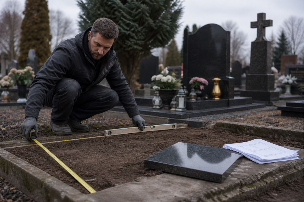 Підготовка ділянки до встановлення гранітного пам’ятника